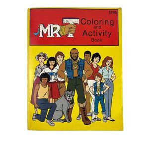 MR. T Giant Coloring Activity Book VTG 80s Canada Harbor House Pity Fool 1984